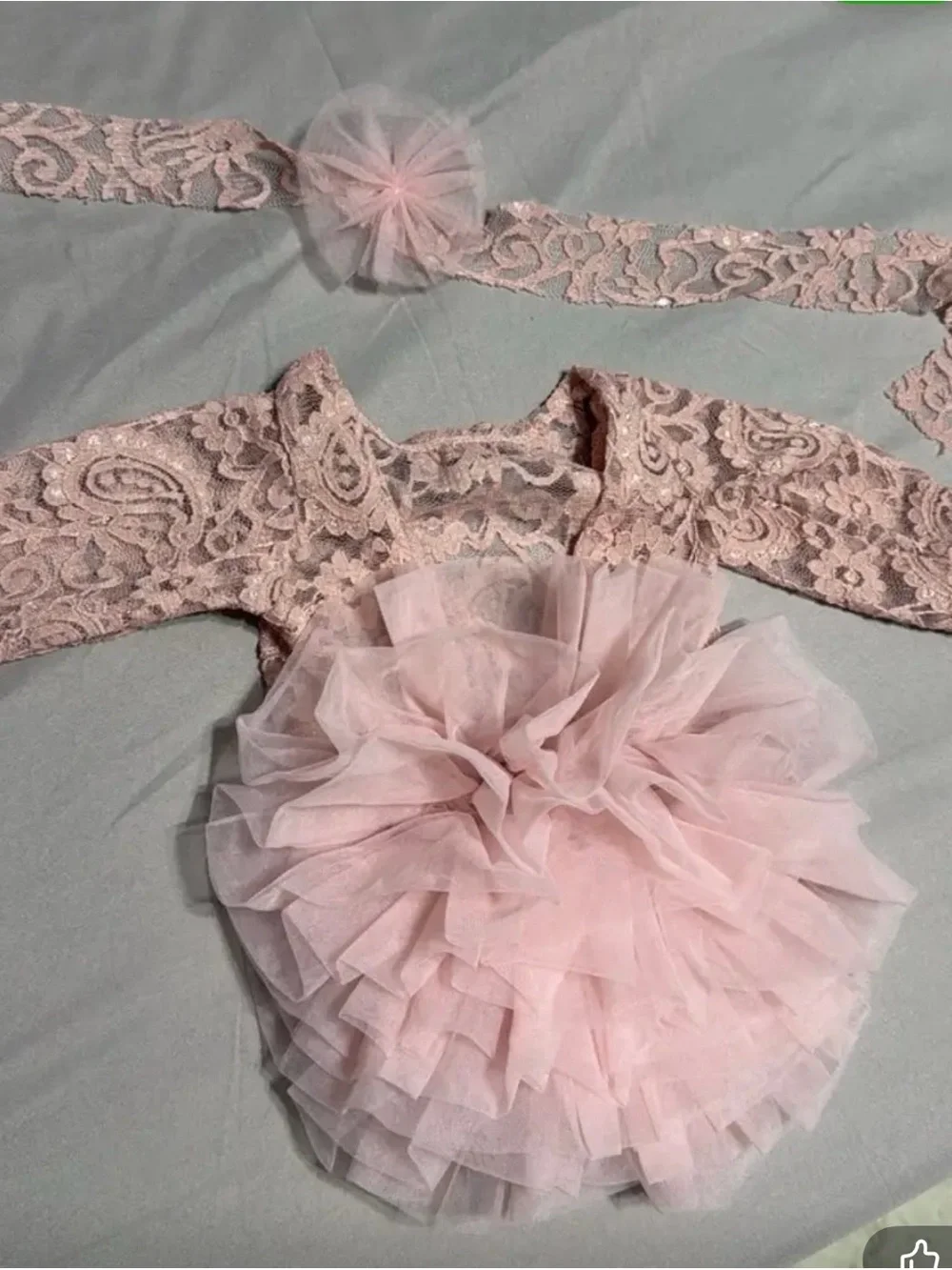 Soft Pink Tulle Baby Headband with Flower Accent